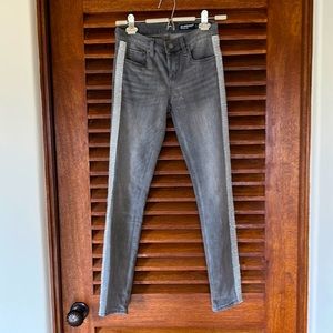 Embellished  Crop Gray Jeans by BLANKNYC